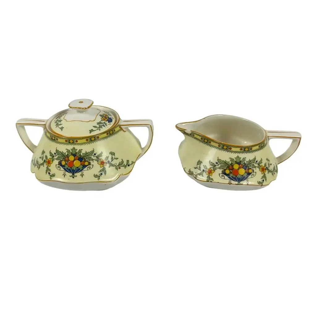 Crown Ducal Ware England 72944 Antique 1930's Creamer & Sugar Bowl w/Lid-Read!